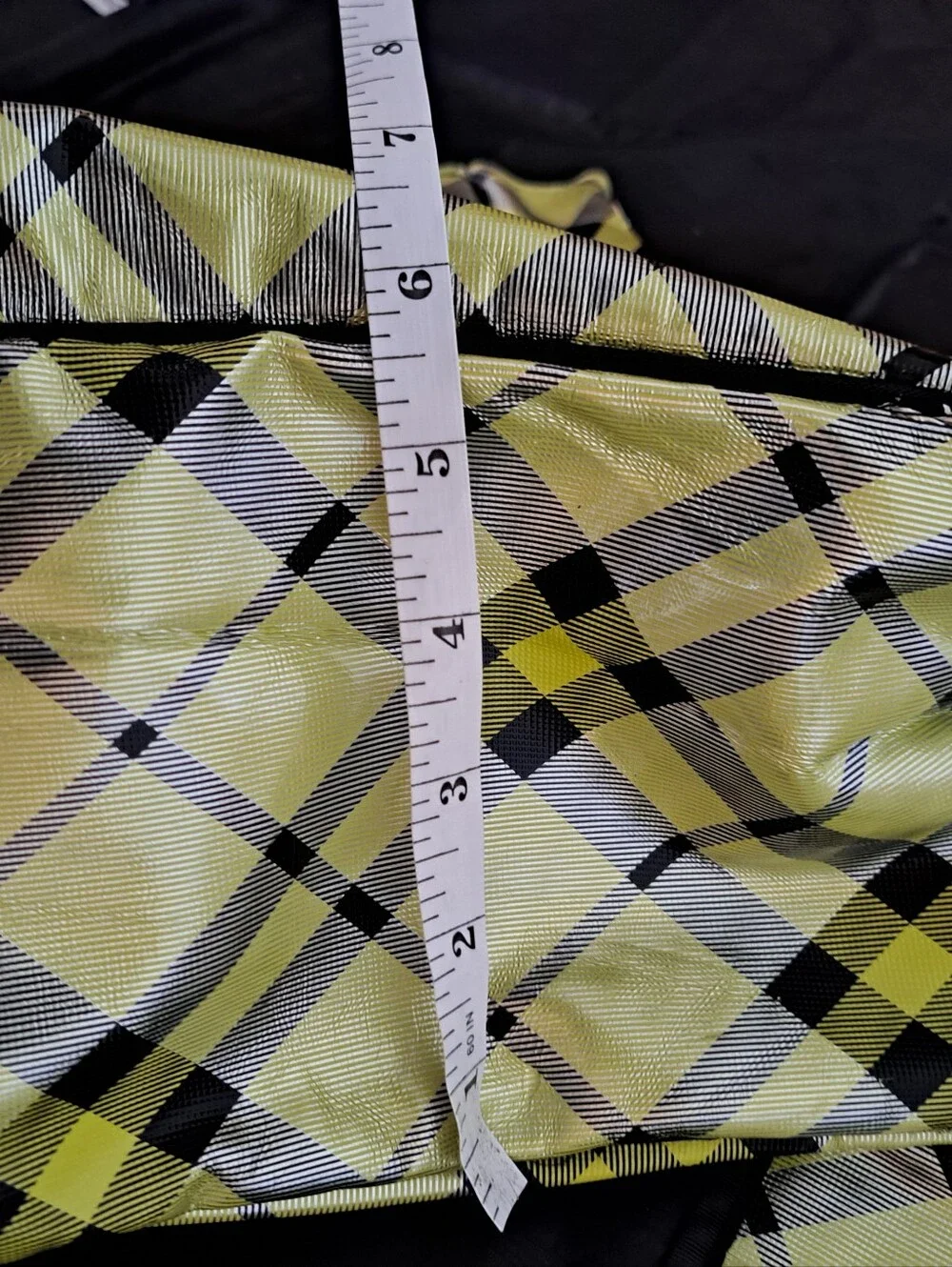 Miche Plaid Tote in Yellow and Black